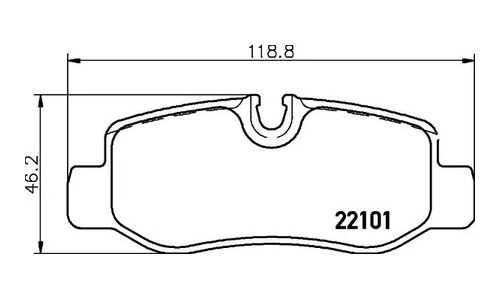 Колодки тормозные дисковые Brembo, комплект на ось (4 шт), арт. P50126