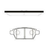 Колодки тормозные дисковые CTR, задние, комплект на ось (4 шт), арт. GK0710 (CKMZ-64)