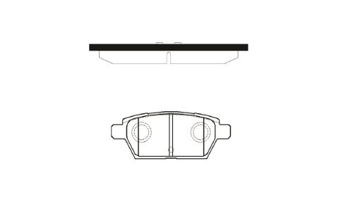 Колодки тормозные дисковые CTR, задние, комплект на ось (4 шт), арт. GK0710 (CKMZ-64)