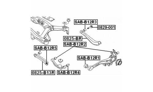 Болт регулировочный (эксцентрик) Febest 0829-001, для Subaru (OEM 90170-0122)