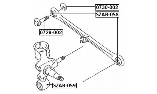 Шайба-эксцентрик Febest 0730-002, для Suzuki (OEM 46333-60E00-000, 46333-60E00)