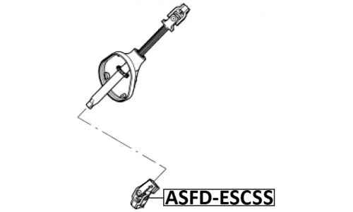 Вал карданный рулевой Febest, нижний, арт. ASFD-ESCSS