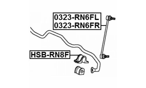 Втулка стабилизатора Febest, арт. HSB-RN8F