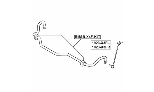 Втулка стабилизатора Febest, арт. BMSB-X4F-KIT