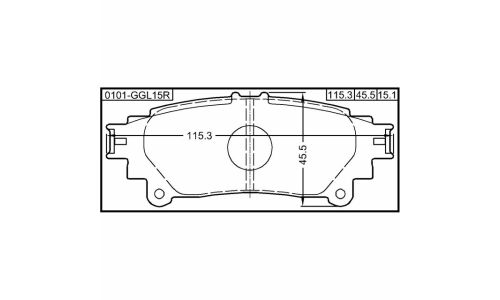 Колодки тормозные дисковые Febest, задние, комплект на ось (4 шт), арт. 0101-GGL15R