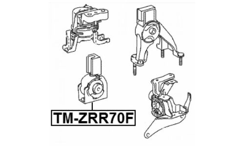 Опора (подушка) двигателя Febest, арт. TM-ZRR70F