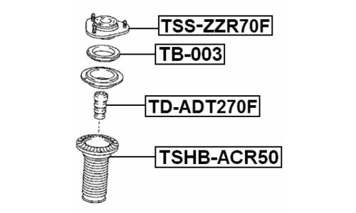 Опора стойки Febest, арт. TSS-ZZR70F
