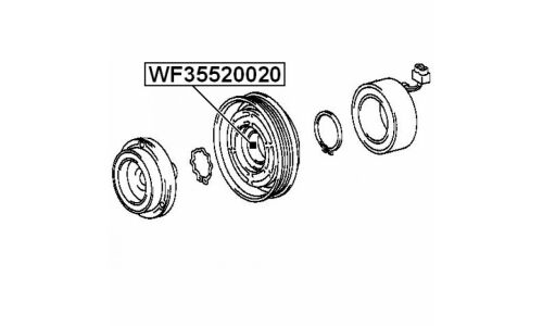 Подшипник кондиционера 35x52x20 | прав/лев Febest, арт. WF35520020