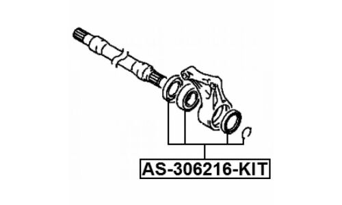 Подшипник полуоси Febest, арт. AS-306216-KIT