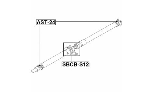 Подшипник карданного вала Febest, арт. SBCB-S12