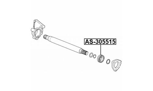 Подшипник приводного вала 30x55x15.5 Febest, арт. AS-305515