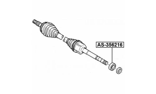 Подшипник приводного вала 35x62x16 Febest, арт. AS-356216