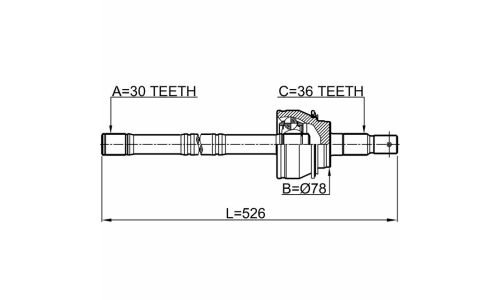 ШРУС Febest, передний, наружный, арт. 0114-200