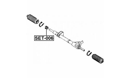 Ремкомплект рулевой рейки | прав/лев Febest, арт. SET-006