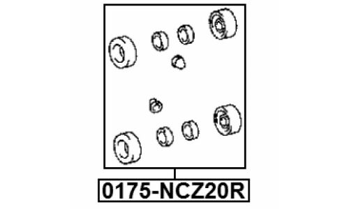 Ремкомплект тормозного цилиндра Febest, задний, арт. 0175-NCZ20R