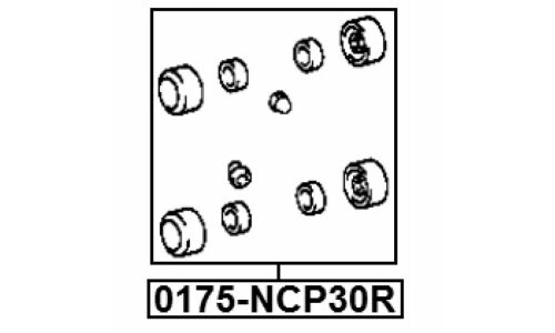 Ремкомплект тормозного цилиндра Febest, задний, арт. 0175-NCP30R