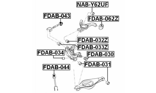 Сайлентблок Febest, арт. FDAB-062Z