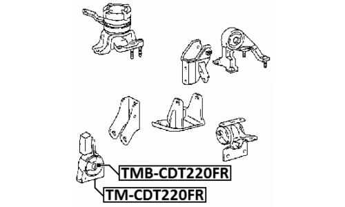 Сайлентблок подушки двигателя Febest, передний, арт. TMB-CDT220FR