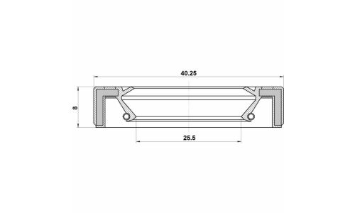 Сальник масляного насоса 25.5x40.25x8x8 | прав/лев Febest, арт. 95GAY-27400808L