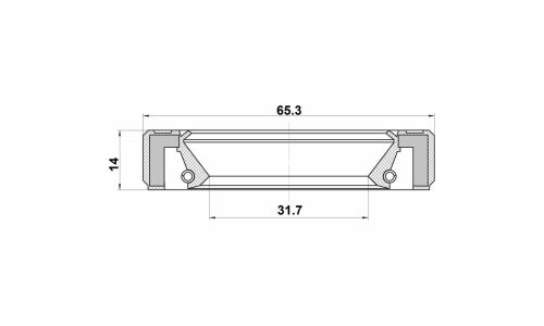 Сальник полуоси 31.7x65.3x9x13.7 | прав/лев Febest, арт. 95GBS-33650914R