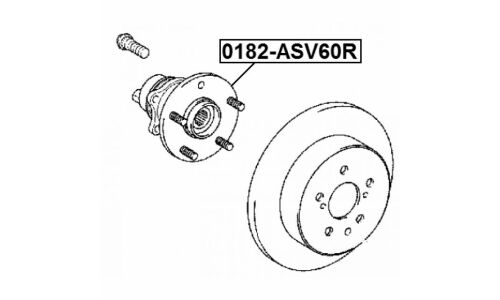 Ступица колеса Febest, задняя, арт. 0182-ASV60R