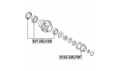 Ступица колеса Febest, передняя, арт. 0182F-GRJ79F