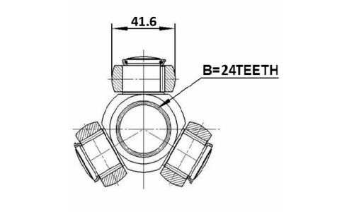 Трипоид 24x41.6 | прав/лев Febest, арт. 1916-E60