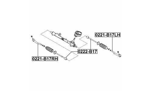 Тяга рулевая Febest, арт. 0222-B17