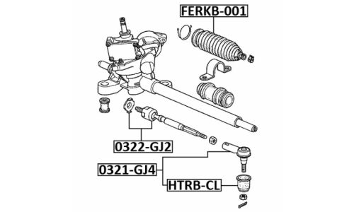 Тяга рулевая Febest, арт. 0322-GJ2