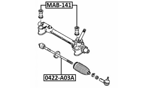 Тяга рулевая Febest, арт. 0422-A03A