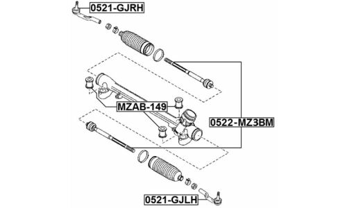 Тяга рулевая Febest, арт. 0522-MZ3BM