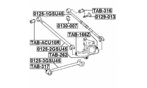Шайба-эксцентрик Febest 0130-007, для Toyota/Lexus (OEM 48198-48010)