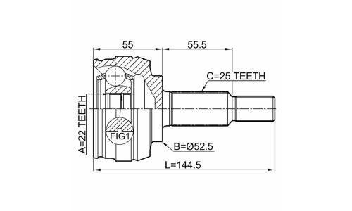 ШРУС Febest, задний, наружный, арт. 2410-FLUE