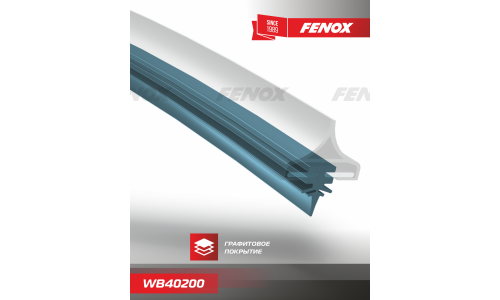 Щётка стеклоочистителя Fenox 400мм (16") бескаркасная, всесезонная, 5 переходников, 1 шт, арт. WB40200
