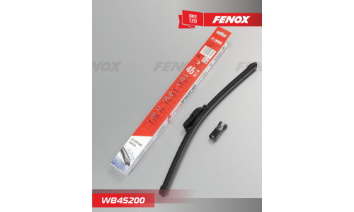 Щётка стеклоочистителя Fenox 450мм (18") бескаркасная, всесезонная, со спойлером, 5 переходников, 1 шт, арт. WB45200