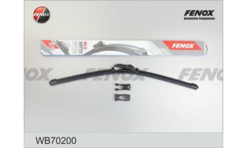 Щётка стеклоочистителя Fenox 700мм (28") бескаркасная, всесезонная, со спойлером, 5 переходников,1 шт, арт. WB70200