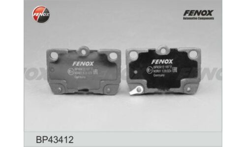 Колодки тормозные дисковые Fenox задние, комплект на ось (4 шт), арт. BP43412