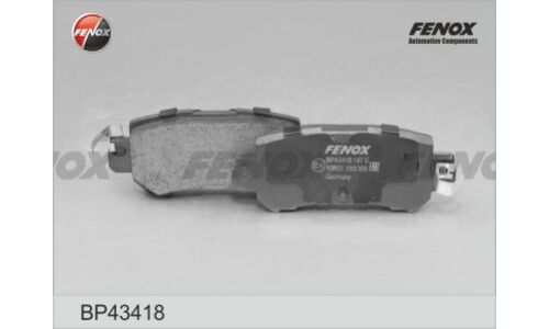 Колодки тормозные дисковые Fenox задние, комплект на ось (4 шт), арт. BP43418