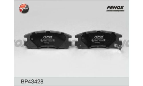 Колодки тормозные дисковые Fenox, задние, комплект на ось (4 шт), арт. BP43428