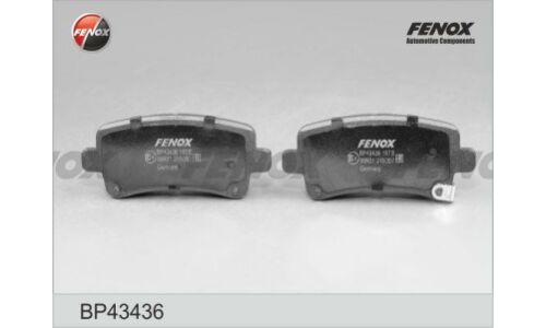 Колодки тормозные дисковые Fenox, задние, комплект на ось (4 шт), арт. BP43436