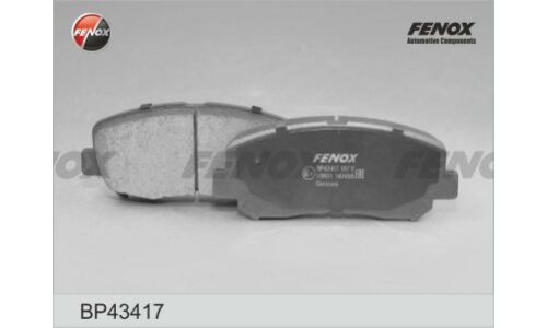 Колодки тормозные дисковые Fenox передние, комплект на ось (4 шт), арт. BP43417