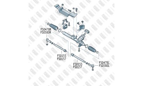 Наконечник рулевой тяги Fixar, правый, арт. FS0580R
