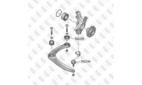 Сайлентблок переднего рычага задний | перед прав/лев FIXAR, арт. FG0203
