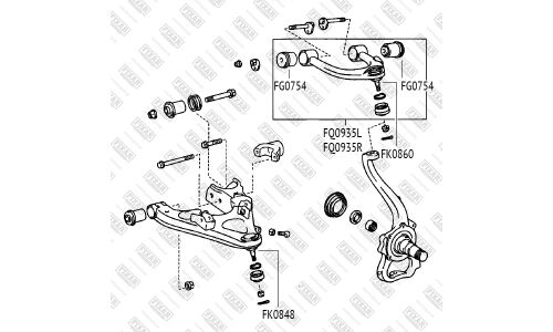 Опора шаровая Fixar, передняя, нижняя, арт. FK0848