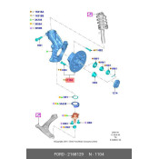 Ступица переднего колеса | перед лев Ford, арт. 2168129