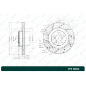 Диск тормозной перфорированный G-brake GFR-02828L левый | перед G-brake, арт. GFR02828L