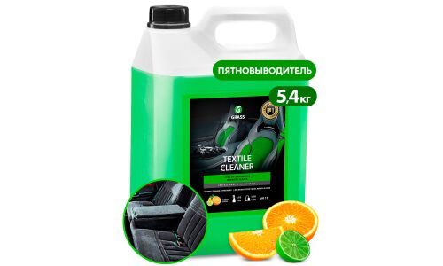 Очиститель салона Grass Textile Cleaner, пенный, для ткани, велюра, кожи и пластика, канистра 5.4кг, арт. 125228