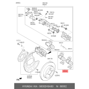 Колодки тормозные дисковые Hyundai/KIA, задние, комплект на ось (4 шт), арт. 58302H5A00