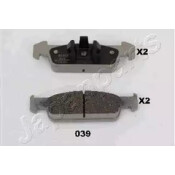 Колодки тормозные дисковые Japan Parts, передние, комплект на ось (4 шт), арт. PA-039AF