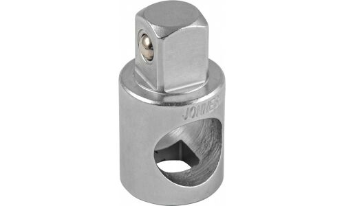 Переходник трехсторонний Jonnesway, с квадрата 3/8"F на 1/2"M, с отверстием под вороток, арт. S16H304